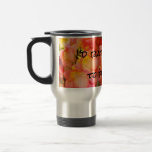 Ik zou liever met de 'Flowers Travel Mug' praten