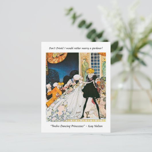 Ik zou liever met een tuinman trouwen. Kay Nielsen Briefkaart (Staand voorkant)