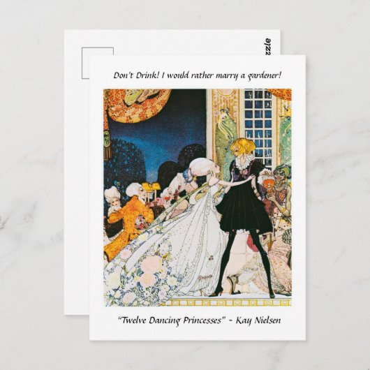 Ik zou liever met een tuinman trouwen. Kay Nielsen Briefkaart (Voorkant / Achterkant)