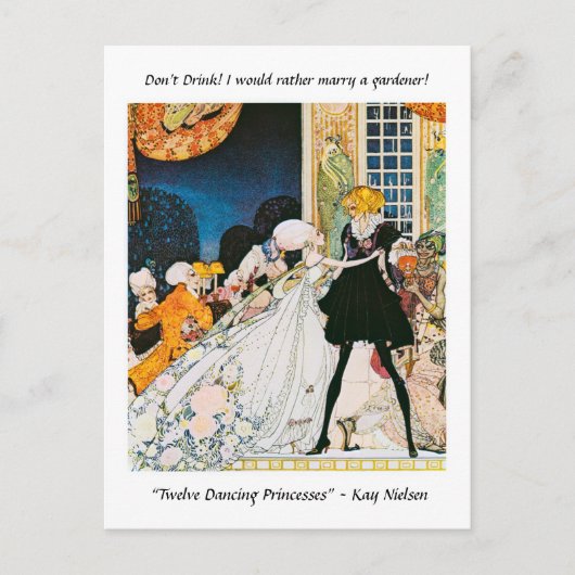 Ik zou liever met een tuinman trouwen. Kay Nielsen Briefkaart (Voorkant)