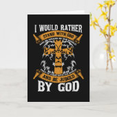 Ik zou liever met God Jezus Christelijke Gift staa Kaart (Gele Bloem)