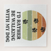 Ik zou liever met mijn hond lopen. legpuzzel (Horizontaal)