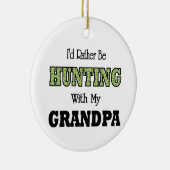 Ik zou liever met opa jagen keramisch ornament (Rechts)