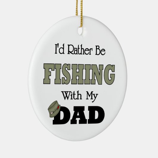 Ik zou liever met papa Gevist zijn Keramisch Ornament (Rechts)