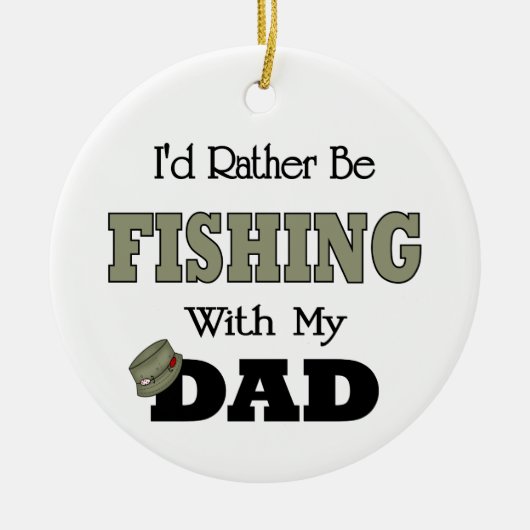 Ik zou liever met papa Gevist zijn Keramisch Ornament (Voorkant)