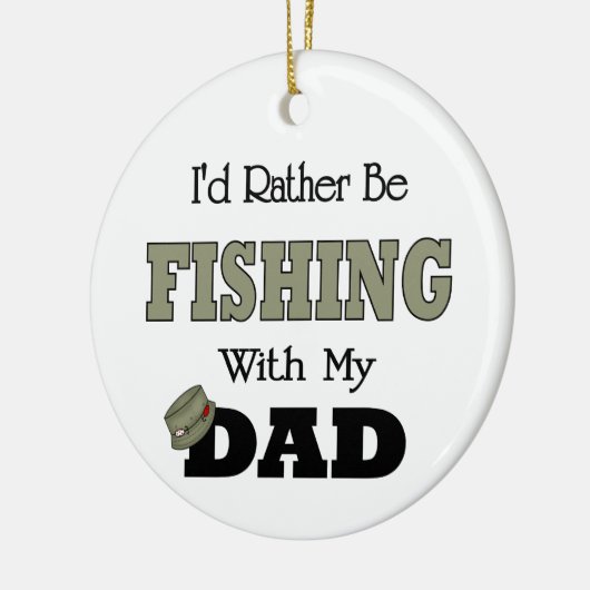 Ik zou liever met papa Gevist zijn Keramisch Ornament (Links)
