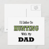 Ik zou liever met papa jagen briefkaart (Voorkant / Achterkant)