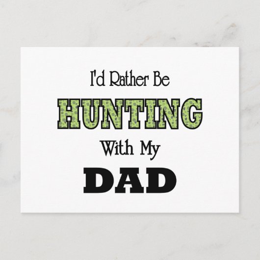Ik zou liever met papa jagen briefkaart (Voorkant)