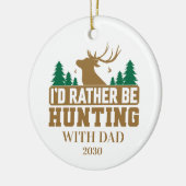 Ik zou liever met papa jagen keramisch ornament (Links)