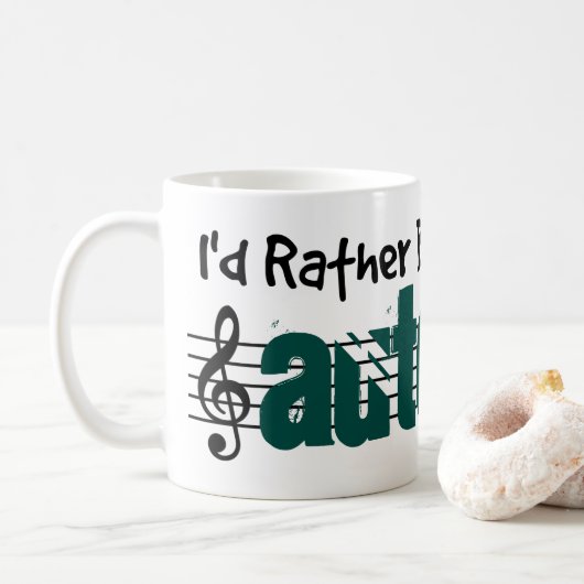 Ik zou liever mijn autoharp spelen koffiemok (Met donut)