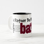 Ik zou liever mijn banjo spelen tweekleurige koffiemok (Voorkant links)