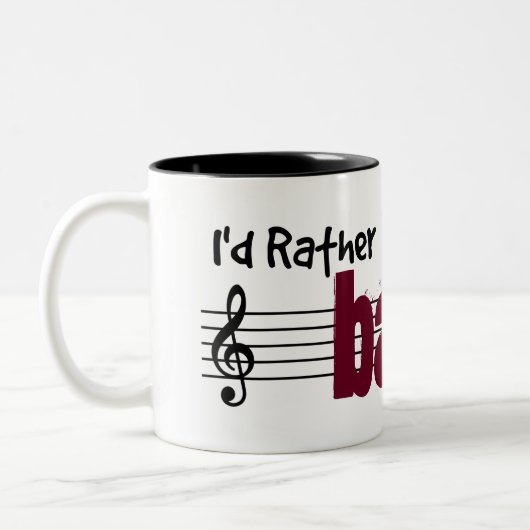 Ik zou liever mijn banjo spelen tweekleurige koffiemok (Links)