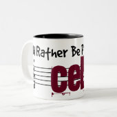 Ik zou liever mijn Cello spelen Tweekleurige Koffiemok (Voorkant links)