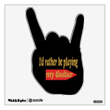Ik zou liever mijn gitaar spelen - zwarte achtergr