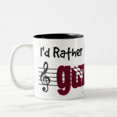 Ik zou liever mijn Guzheng spelen Tweekleurige Koffiemok (Links)