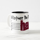 Ik zou liever mijn harp spelen tweekleurige koffiemok (Voorkant links)