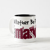 Ik zou liever mijn mandolin spelen tweekleurige koffiemok (Voorkant links)