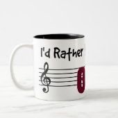 Ik zou liever mijn Oud spelen Tweekleurige Koffiemok (Links)