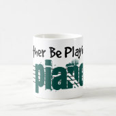 Ik zou liever mijn piano spelen koffiemok (Center)