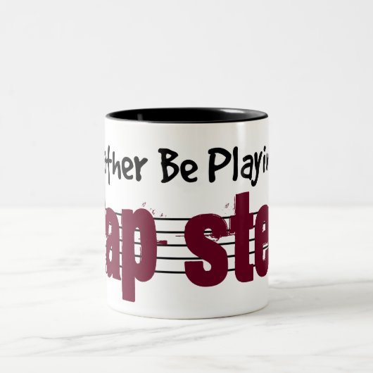 Ik zou liever mijn rioolstaal afspelen tweekleurige koffiemok (Center)