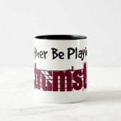 Ik zou liever mijn stok spelen tweekleurige koffiemok (Center)