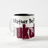 Ik zou liever mijn Ukulele spelen Tweekleurige Koffiemok (Voorkant links)