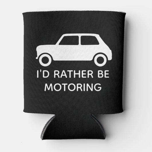 Ik zou liever Mini Car Black in beweging houden Blikjeskoeler (Voorkant)