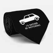 Ik zou liever Mini Car Black in beweging houden Stropdas (Opgerold)