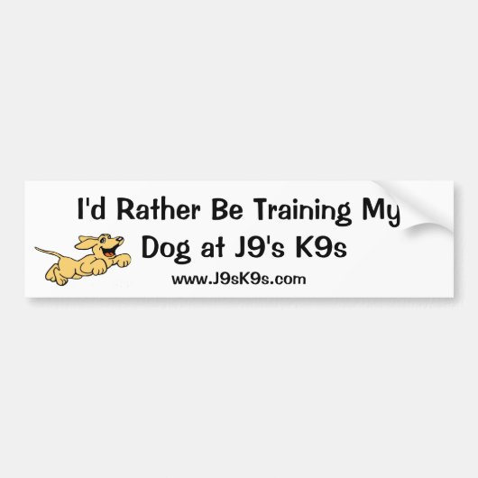 Ik zou liever m'n Bumpersticker trainen (Voorkant)
