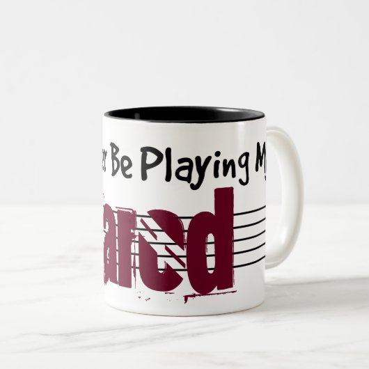 Ik zou liever m'n sarod spelen. tweekleurige koffiemok (Voorkant rechts)