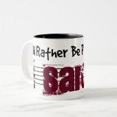 Ik zou liever m'n sarod spelen. tweekleurige koffiemok (Voorkant links)