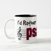 Ik zou liever m'n slagader spelen. tweekleurige koffiemok (Links)