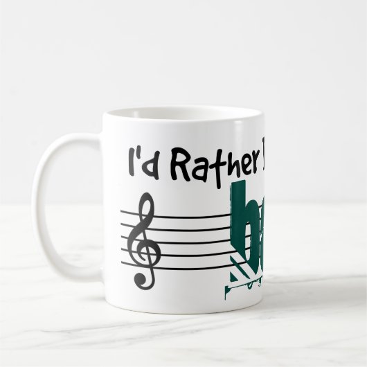 Ik zou liever m'n tas afspelen. koffiemok (Links)