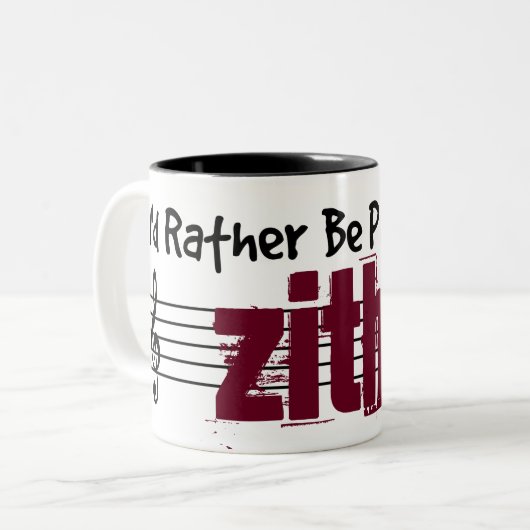 Ik zou liever m'n zor spelen tweekleurige koffiemok (Voorkant links)