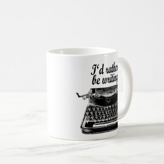 Ik zou liever mok Schrijfmachine Schrijver Auteur  (Voorkant rechts)
