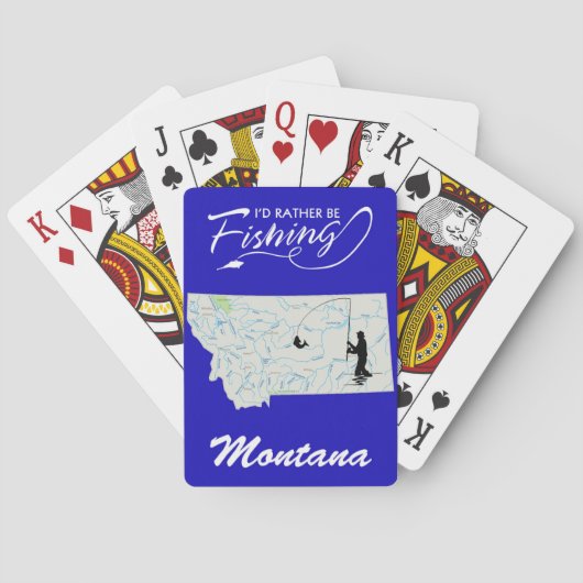 Ik zou liever Montan Bicycle-speelkaarten Gevist z Pokerkaarten (Achterkant)