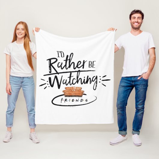Ik zou liever naar FRIENDS™ kijken Fleece Deken (In situ)