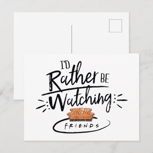 Ik zou liever naar FRIENDS™ kijken Uitnodiging Briefkaart (Voorkant / Achterkant)