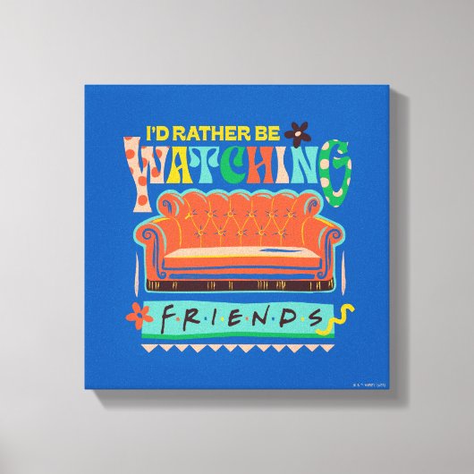 Ik zou liever naar FRIENDS™ Vibrant Grapic kijken Canvas Afdruk (Voorkant)