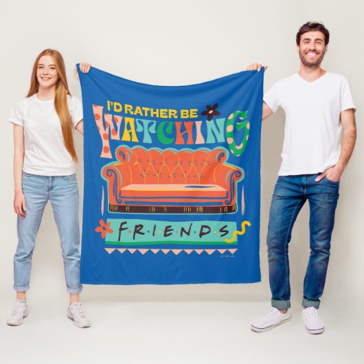 Ik zou liever naar FRIENDS™ Vibrant Grapic kijken Fleece Deken (In situ)