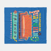 Ik zou liever naar FRIENDS™ Vibrant Grapic kijken Fleece Deken (Voorkant (Horizontaal))