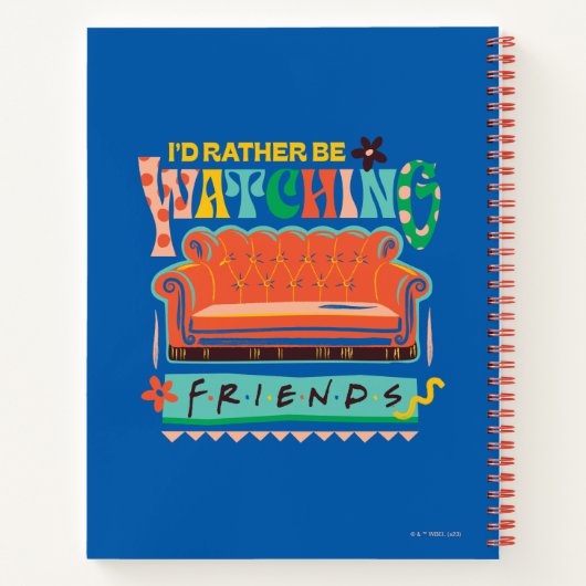 Ik zou liever naar FRIENDS™ Vibrant Grapic kijken Notitieboek (Achterkant)