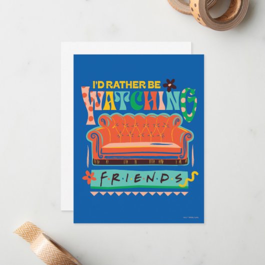 Ik zou liever naar FRIENDS™ Vibrant Grapic kijken Notitiekaartje (Voorkant / Achterkant in situ)