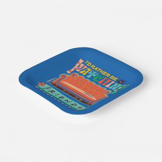 Ik zou liever naar FRIENDS™ Vibrant Grapic kijken Papieren Bordje (Gebogen)