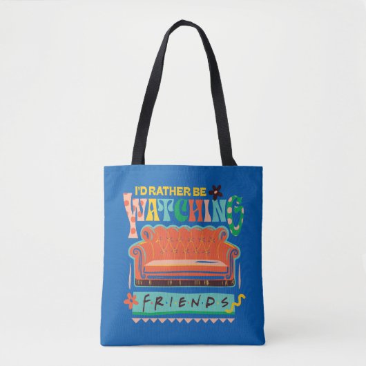 Ik zou liever naar FRIENDS™ Vibrant Grapic kijken Tote Bag (Voorkant)