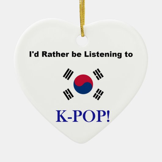 Ik zou liever naar KPOP luisteren! Keramisch Ornament (Voorkant)