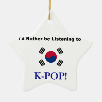 Ik zou liever naar KPOP luisteren! Keramisch Ornament