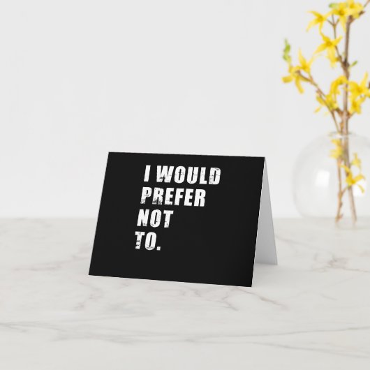 Ik zou liever niet zeggen dat het grappig is. kaart (Gele Bloem)