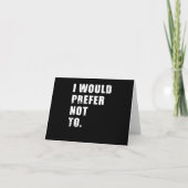 Ik zou liever niet zeggen dat het grappig is. kaart (Voorkant)