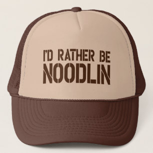 Ik zou liever Noodlin Trucker Hat zijn Pet